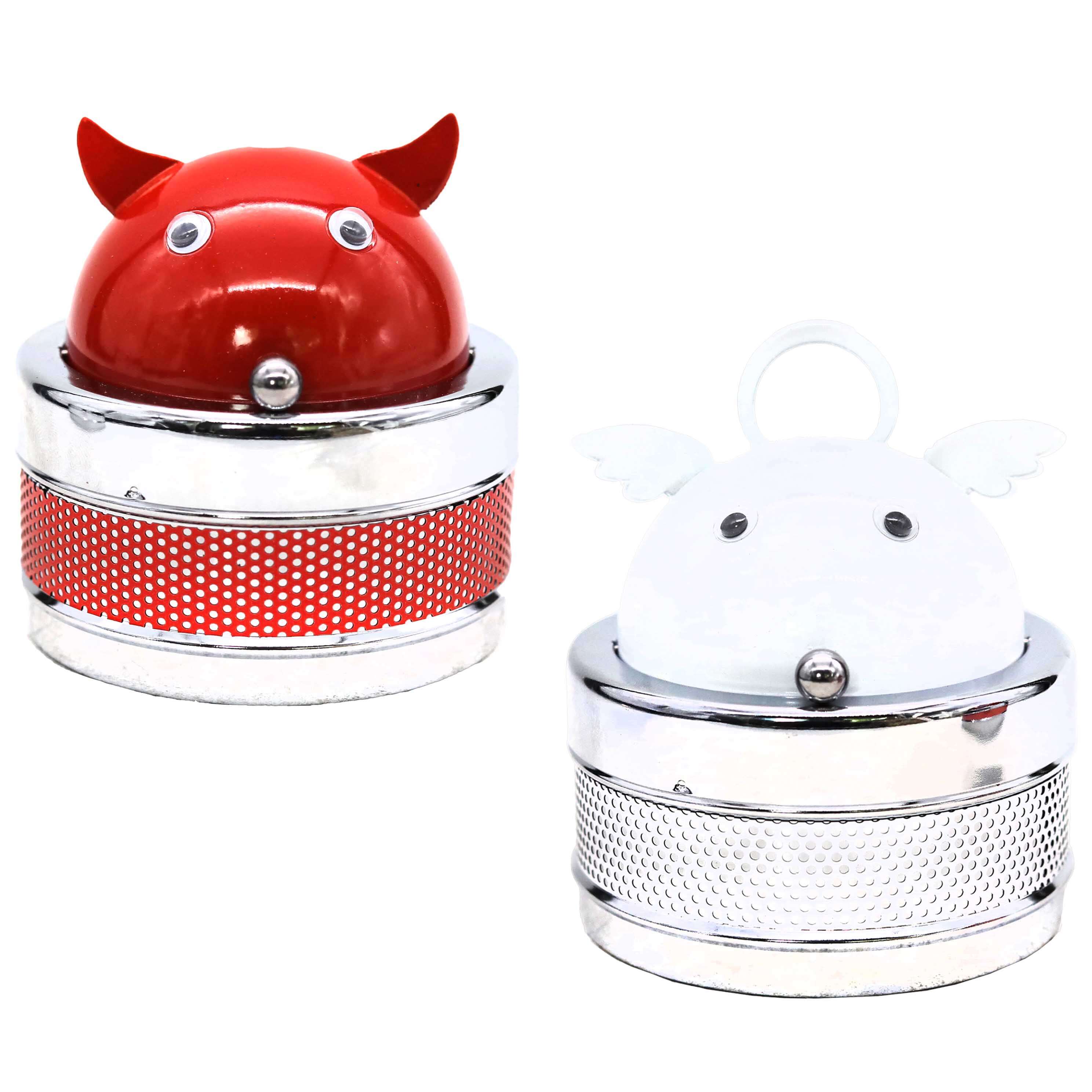 Push Open Character Metallic Ashtray (AS133) | Assorted Colors product image